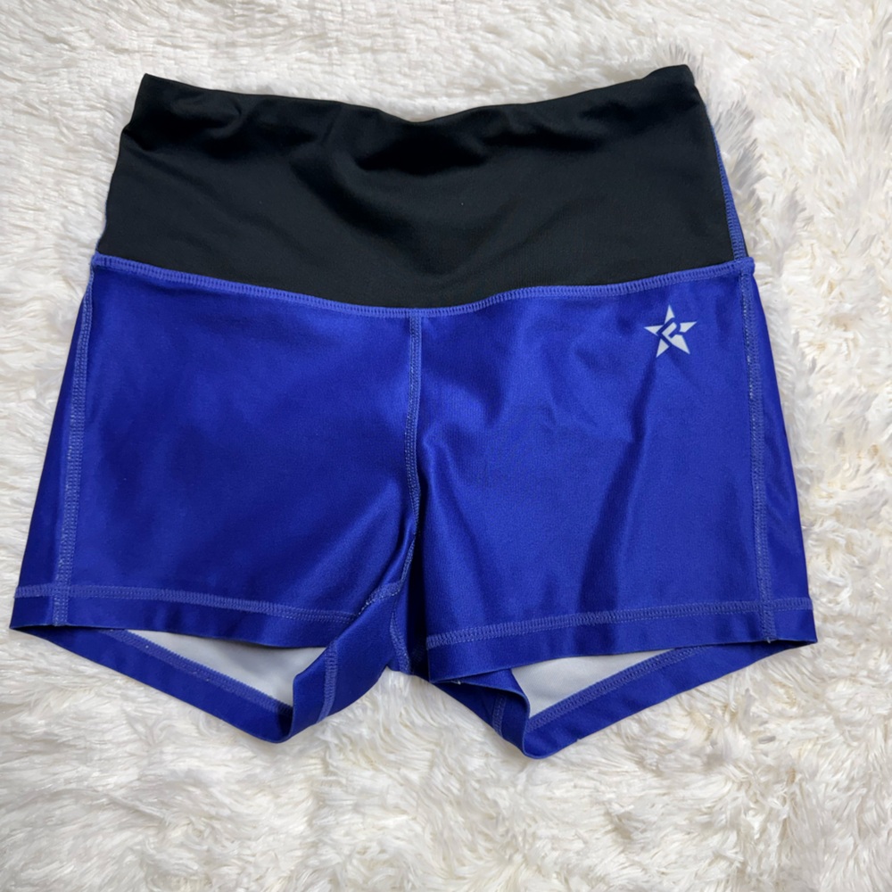 Rebel athletic blue and black compression shorts Adult Extra Small AXS
